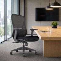 Chaise de bureau ergonomique de haute qualité avec appui-tête réglable, support lombaire et siège pivotant pour le travail à domicile
