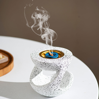 Brûleur d'encens chinois portable en céramique pour aromathérapie, cadeau original dans un emballage cartonné