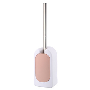 Toilet <b>Brush</b> Holder Wall Mounted Rectangular With <b>Long</b> <b>Handle</b> Soft Bristles For Bathroom Cleaning - Product Image 5