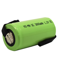Baterai NiMH SC 1.2V 3000mAh Kapasitas Tinggi Pengosongan Tinggi untuk Lampu Sorot & Mainan RC & Peralatan Listrik