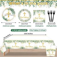 Kit de Fête Moderne Très Vendu : 24 Couverts, 24 Assiettes de 9'' et 7'', 24 Gobelets de 9oz, 24 Serviettes de 6.5''
