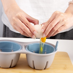 Vaporera Ecológica de Doble Orificio con Tapa, Compatible con Microondas, Caja de Plástico para Cocinar al Vapor, Bandeja para Cocinar Huevos al Vapor - Product Image 3