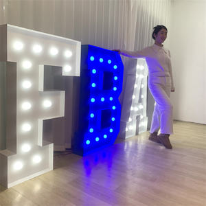 Panneau de vente en gros d'usine 4 pieds lettres chiffres 3ft chambre <span class=keywords><strong>chapiteau</strong></span> lettre lumière pour la fête - Product Image 5