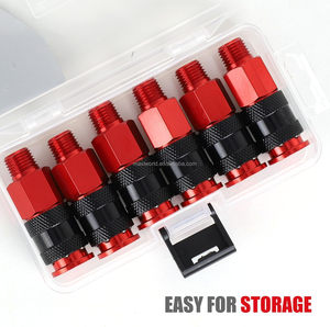 MAXIWORLD <span class=keywords><strong>Raccord</strong></span> pneumatique <span class=keywords><strong>universel</strong></span> mâle AMT en aluminium de 1/4 pouce avec filetages NPT de 1/4 pouce, connexion <span class=keywords><strong>rapide</strong></span> pour outils pneumatiques - Product Image 5