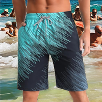 Shorts personnalisés pour l'été, la plage et les occasions formelles, 100% polyester tissé, taille mi-haute élastique, respirant, séchage rapide, imprimé