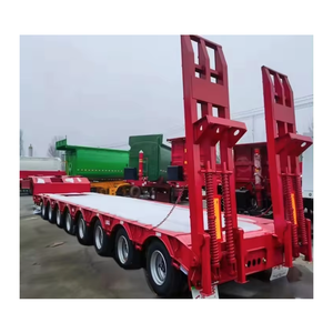 Semi-<span class=keywords><strong>remorque</strong></span> à plateau surbaissé à col de cygne à 3 essieux, 50, 60, 80 tonnes, chargeur à plateau surbaissé, matériau en acier, meilleur prix, semi-<span class=keywords><strong>remorque</strong></span> - Product Image 1