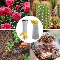 Gants de travail de haute qualité résistants aux perforations, à double épaisseur, avec manchette longue, pour la taille des haies et la coupe des arbres