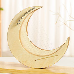 Moon Lyre Harp 11 senar alat musik kecapi kayu besar untuk terapi Suara alat mandi suara penyembuhan - Product Image 6