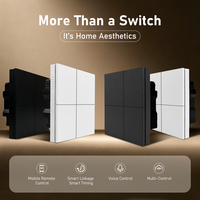 Interrupteur intelligent Tuya Smart Life APP Zigbee Wifi, interrupteur 1 2 3 4 voies, panneau PC, interrupteurs et prises électriques intelligents, compatible Alexa