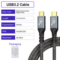 Câble USB Type-C rapide ULT-unite Factory Custom de 4 m avec puce HUSB332D E-marker