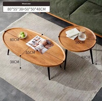 Table d'appoint de canapé pour petit appartement, style nordique simple, soigneusement sélectionnée, avec pieds en bois, table basse, table à thé