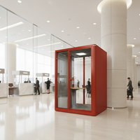 UNIBOOTH Cabine Acoustique de Luxe Privée Ignifuge ASTM-E84 33dB ISO 23351 Installation Rapide en 30-45 Min pour Laboratoire Créatif Atelier OEM ODM