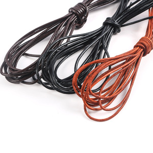 Leather <b>Ropes</b> Round Pure Cowhide For <b>Bracelets</b> Necklaces DIY Jewelry Accessories Wholesale Available - Product Image 3