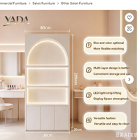 Mobilier de salon professionnel, vitrine haut de gamme pour cosmétiques avec éclairage LED, idéale pour l'affichage en clinique de soins de la peau