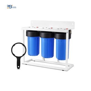 Premium Triple 10&quot;x 4.5&quot; Big Blue <strong>Filters</strong> System with Brass/plastic Port and Frame for Home/industrial Water <strong>Filter</strong> - Product Image 1