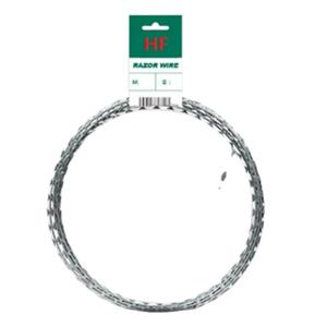 Fil barbelé galvanisé à chaud BTO-22 de 450 mm de diamètre de rouleau, revêtu de PVC, pour zone à haute sécurité - Product Image 1
