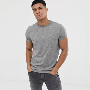 Service OEM, logo personnalisé imprimé, t-shirt pour homme élégant et surdimensionné, fabriqué en usine, faible MOQ, couleur unie, sexy, en coton - Product Image 1