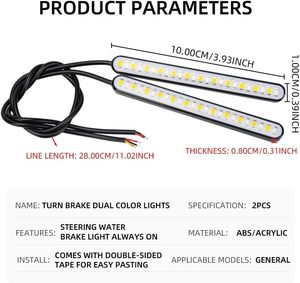 Motorcycle <b>Lights</b> LED Set Waterproof Universal for Motorbike Scooter - Product Image 2
