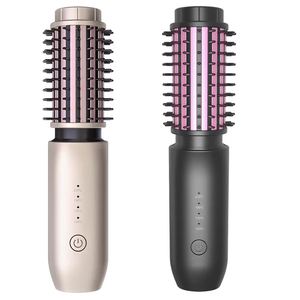 Cepillo Caliente Inalámbrico 2 en 1 <span class=keywords><strong>para</strong></span> Alisar y Rizar el Cabello con Placa <span class=keywords><strong>de</strong></span> Cerámica Grande <span class=keywords><strong>para</strong></span> <span class=keywords><strong>Ondas</strong></span>, Carga USB - Product Image 1