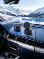 Powerqi MQ08 QI2.2 MPP25W Pengisi Daya Mobil Nirkabel dengan Penyangga Hisap, Mendukung Rotasi 360 Derajat, Pengisi Daya Mobil Nirkabel Magnetik
