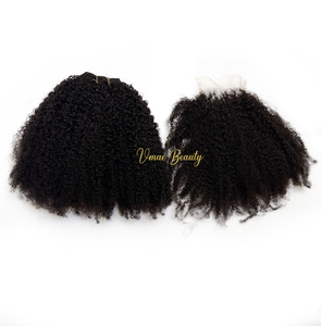 Vmae HD thô burmese Trinh Nữ tóc phía trước với 4C kinky bé tóc kinky afro <span class=keywords><strong>Jerry</strong></span> xoăn bó sợi ngang với ren tóc đóng cửa - Product Image 5