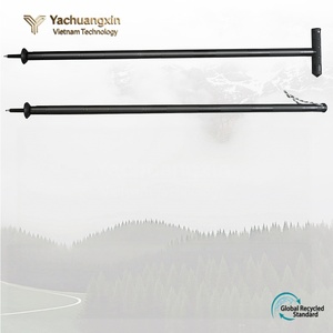Canne de marche télescopique réglable en alliage d'aluminium, 3 sections, verrouillage par torsion, embout en caoutchouc, design minimaliste pour la marche en extérieur - Product Image 3