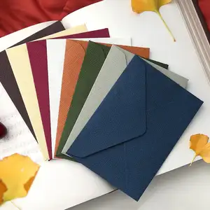 Nieuwe Retro Hennep Textuur Western Enveloppen Voor Bruiloft Uitnodiging Wenskaarten Gift Enveloppen Aangepaste