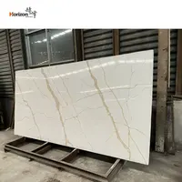 Horizon presa di fabbrica puro marmo bianco cerca artificiale lastre di pietra di quarzo per la cucina piano di lavoro