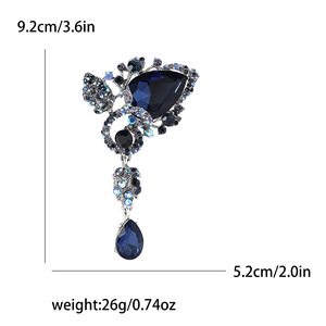 Broches de Cristal Elegantes y Lujosos, Accesorios de Alta Gama para Trajes de Mujer, Flor para el Pecho, Broches de Diamantes de Imitación para Damas - Product Image 6