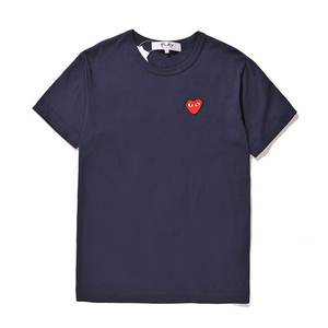 <span class=keywords><strong>Maglietta</strong></span> da donna di alta qualità in cotone girocollo ricamato <span class=keywords><strong>cuore</strong></span> <span class=keywords><strong>rosso</strong></span> stile Casual traspirante e regolare per l'estate - Product Image 2
