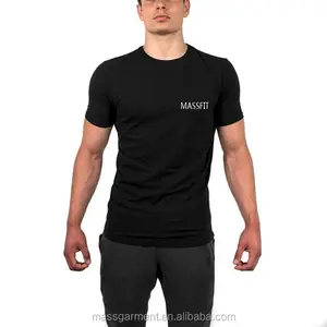 T-shirt à manches courtes pour homme, 95% coton, élastique, près du corps, vente en gros, 5%