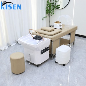 Kisen Flexible Shampoo Bed <b>Table</b> Head Spa Basin No Plumbing Required with Water Circulation Fumigation and Light Therapy - Product Image 2