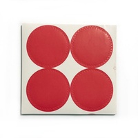 Autocollants gaufrés pour enveloppes et certificats, autocollants adhésifs pour sceaux de récompense, étiquettes vierges à sceller, forme en zigzag, couleur rouge