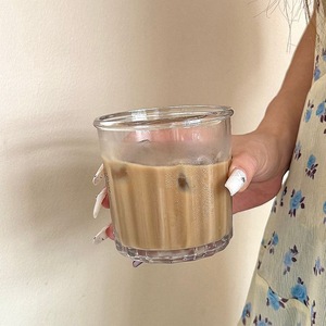 Tasse à Latte en Verre Transparent Motif Dessin Animé Résistante à la Chaleur pour Americano Glacé Usage Unique Fête 2026 Autres Accessoires - Product Image 3