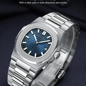 New Fashion Ultrathin Mens <b>Watch</b> 39MM Quartz Wristwatch Stainless Steel Waterproof Calendar 5711 <b>Watches</b> for Men - Product Image 3