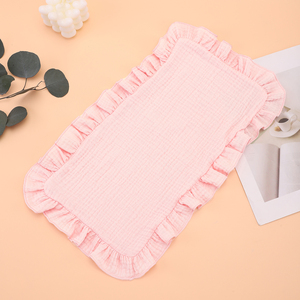 Bavoirs à volants doux et lingettes à écouler pour bébé en mousseline de coton, motifs étoiles et lunes - Product Image 3