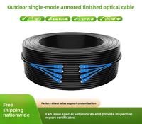 Cable Óptico Monomodo Blindado para Exteriores de Cuatro Hilos SC-SC-FC-LC-ST GYXTW + CONECTOR SC