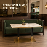Chaises et tables en gros pour restaurants, tables en pierre frittée et banquettes en vrac pour chaînes de restaurants et projets hôteliers
