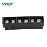 Série Économique Matériau Moderne AL+ABS 48V Projecteur LED Magnétique sur Rail 6W Lampe Grille LED