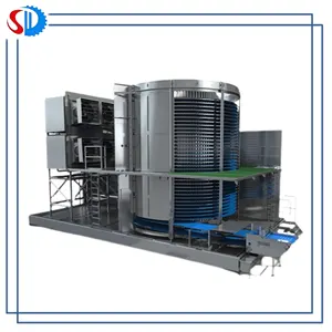 Factory Sale Price Spiral Quick Freezer /Quick-Freezing Conveyor Machine For Seafood/ Vegetable/Commercial