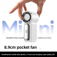 Ventilateur portable X688 2026 à turbine haute vitesse, grand flux d'air, recharge USB, affichage numérique LED, batterie au lithium intégrée