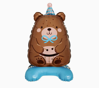 Ballons en aluminium 3D en forme d'animaux (ours et chien) pour la vente en gros – Décoration de fête pour anniversaire d'enfants et baby shower sur le thème de la ferme ou du zoo