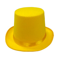 Chapeau haut de forme personnalisé avec logo, couleur unie, en feutre, chapeau magique, chapeau haut de forme pour homme, costume de fête