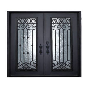 Portes d'entrée en fer forgé, de haute qualité et prix bas, belle porte d'entrée et clôture en fer forgé - Product Image 3