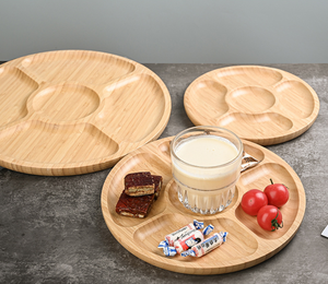 <span class=keywords><strong>Assiette</strong></span> à dîner ronde en <span class=keywords><strong>bambou</strong></span> fendu - Product Image 2