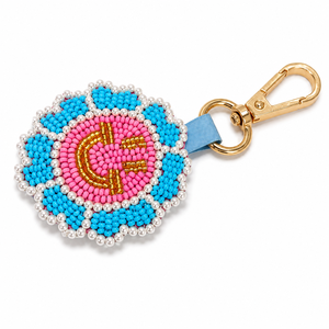 Sstringz Handmade Colorful Beaded Smiley Face <b>Keychain</b> <b>Personalized</b> Key Ring Cute Backpack Charm and Gift Accessory - Product Image 2