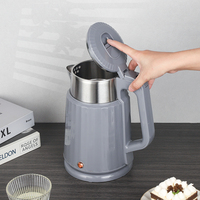 Bouilloire électrique en acier inoxydable 2,5 L 1500 W avec protection contre l'ébullition à sec et fonction maintien au chaud, appareil de cuisine portable pour la maison