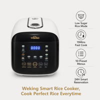 Multicuiseur 3L 500W avec cuve intérieure antiadhésive et minuterie tactile, cuisinière alimentaire IA pour la maison, la cuisine et l'hôtellerie