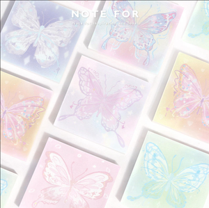 Đầy Màu sắc Giấc Mơ bướm loạt 100 ghi chú tự dính dính Lưu ý giấy <span class=keywords><strong>Memo</strong></span> Pads - Product Image 3