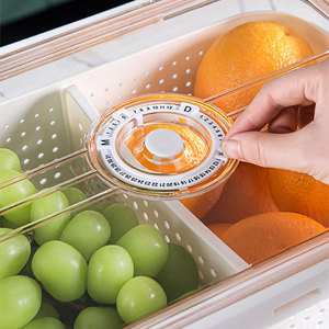 <strong>Time</strong> <strong>Lock</strong> Fresh Drain Basket Storage Box BPA-Free Fresh <strong>Containers</strong> Fridge <strong>Containers</strong> with Draining Baskets - Product Image 4